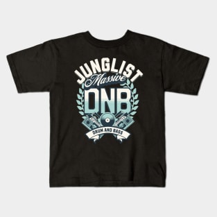 DNB - Junglist Massive(White/dark green/mint) Kids T-Shirt